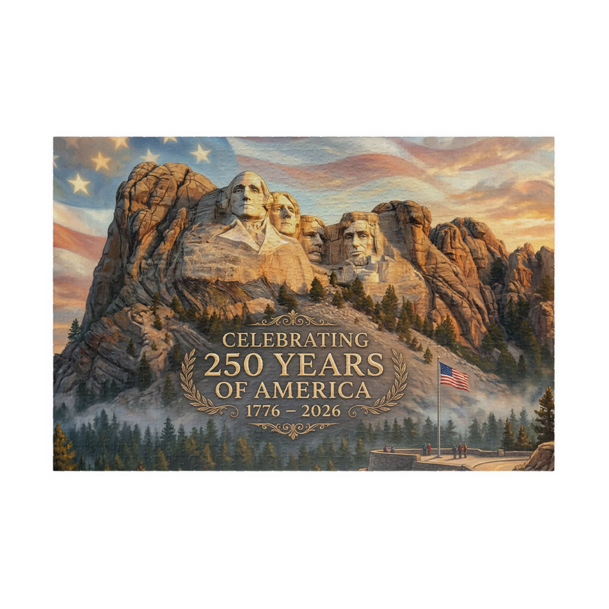 Mount Rushmore 250th Anniversary Jigsaw Puzzle — Celebrating 250 Years of America (252/520/1014 pcs) - Image 3