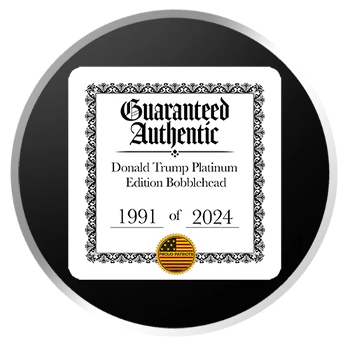 Platinum Trump Bobblehead (Limited Run of 2024 Units) - Image 3