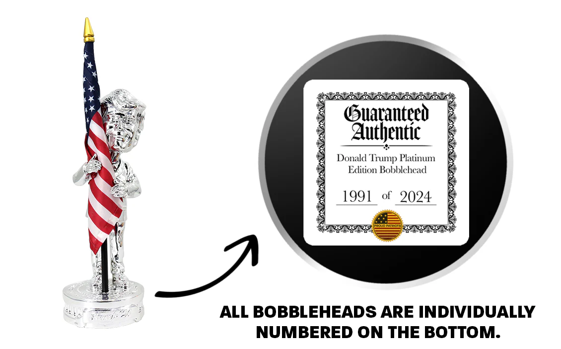 Platinum Trump Bobblehead (Limited Run of 2024 Units) - Image 5