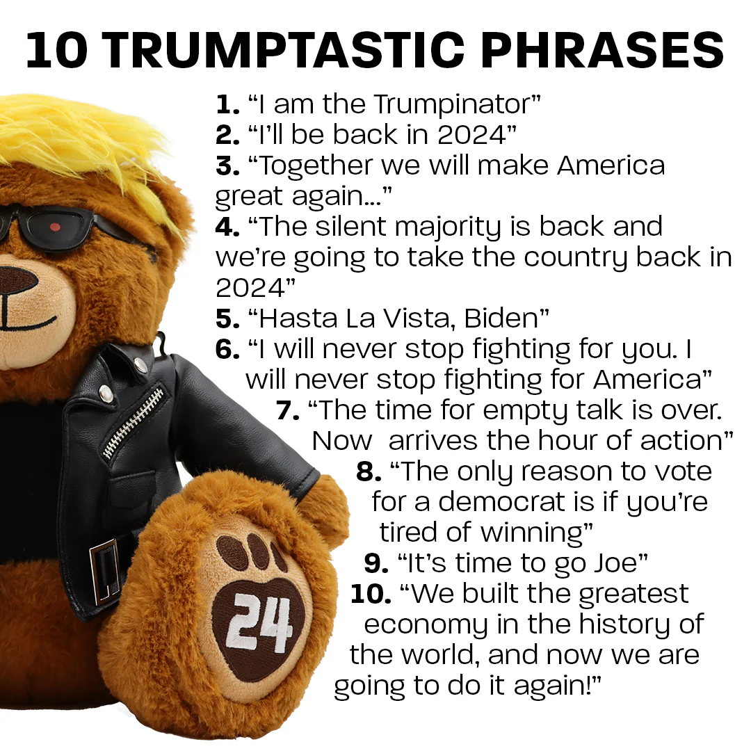 Talking Trumpinator Teddy Bear - Says 10 Phrases - Image 4
