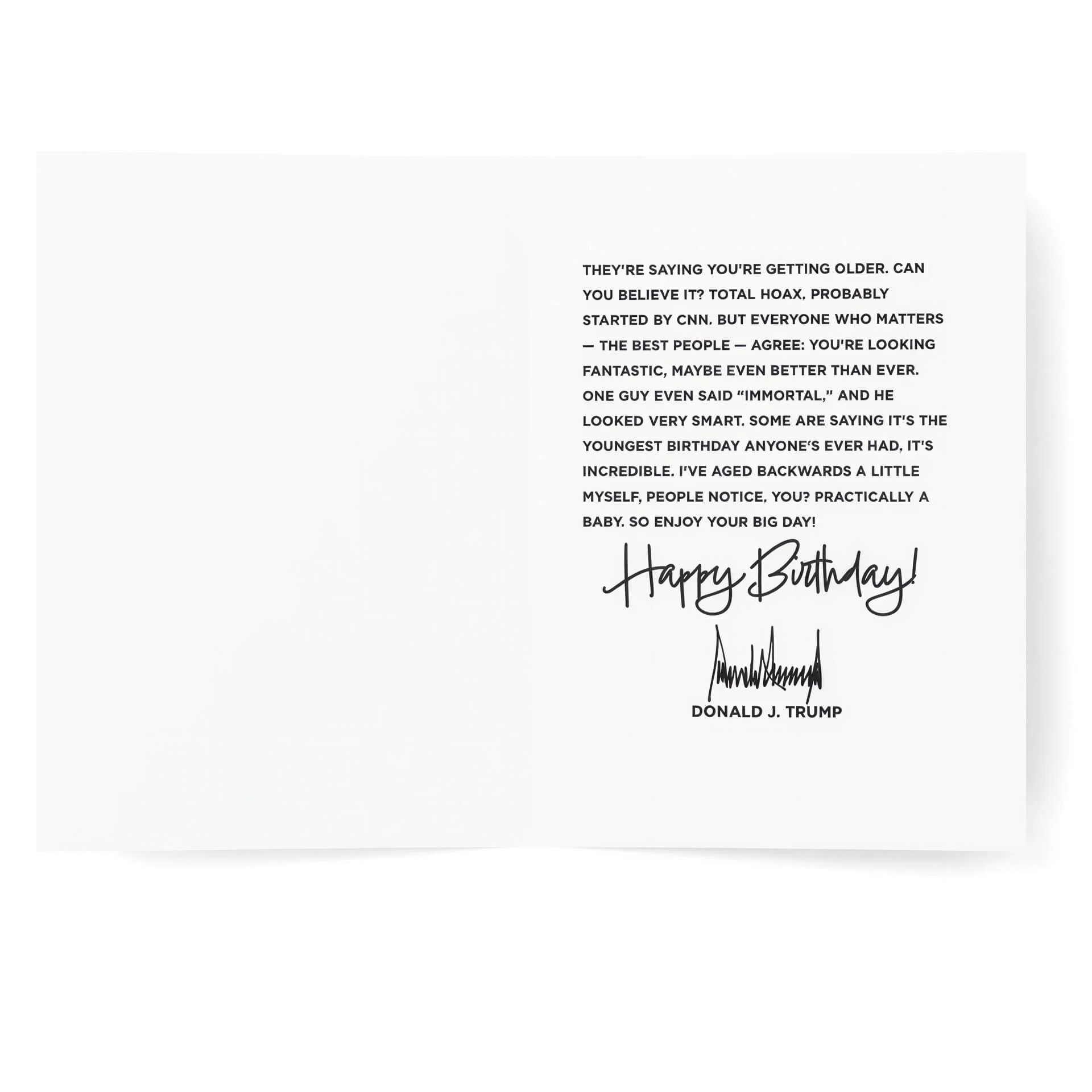 They Say You're Old, I Say That's Fake News - President Trump Birthday Card - Image 3