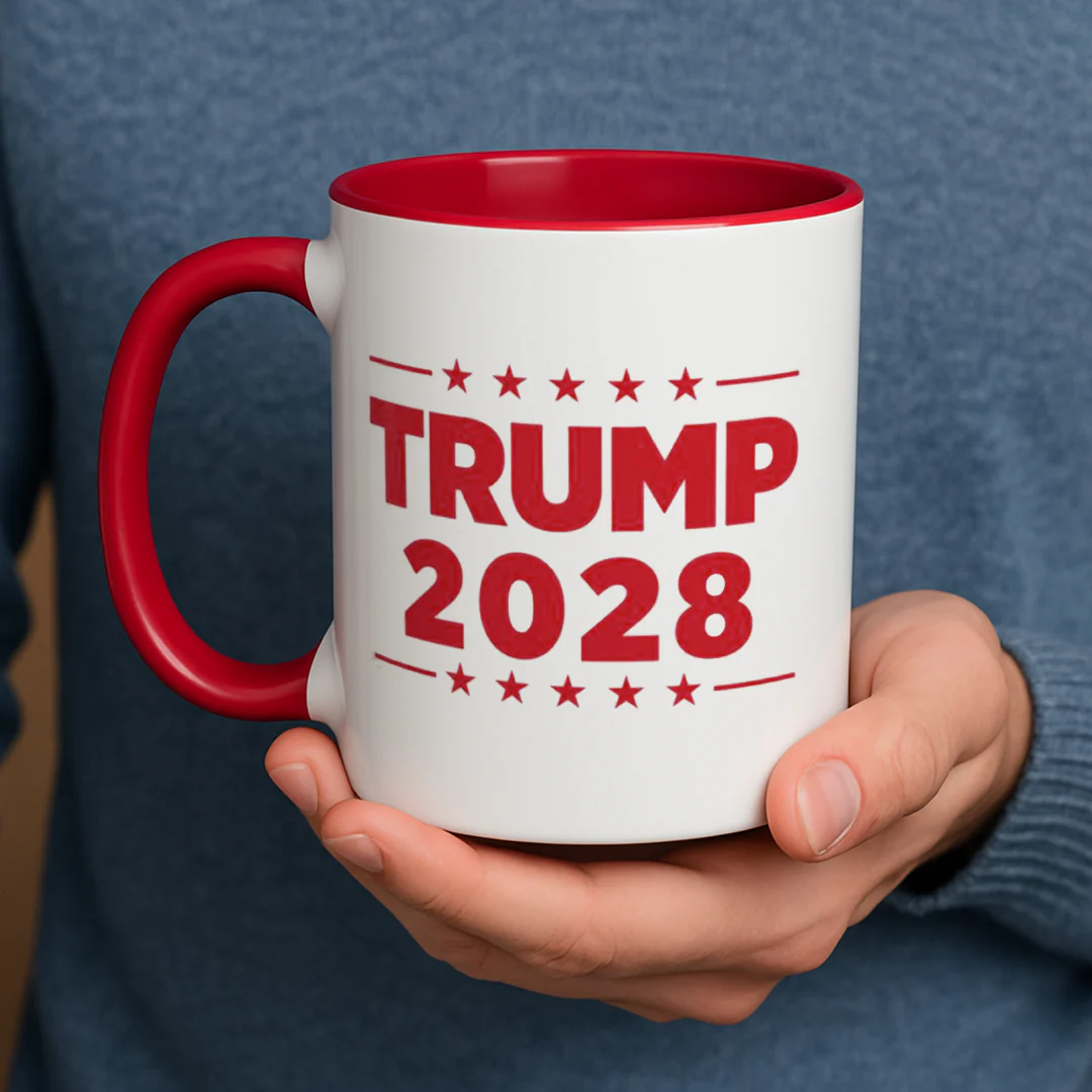 Trump 2028 Bold Red Stars Mug – 11oz & 15oz - Image 11