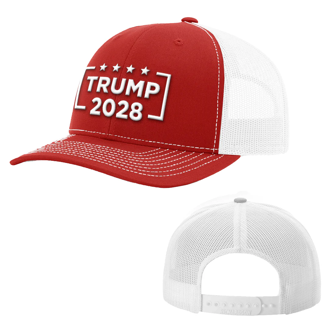 Trump 2028 Snapback Trucker Hat - Image 3