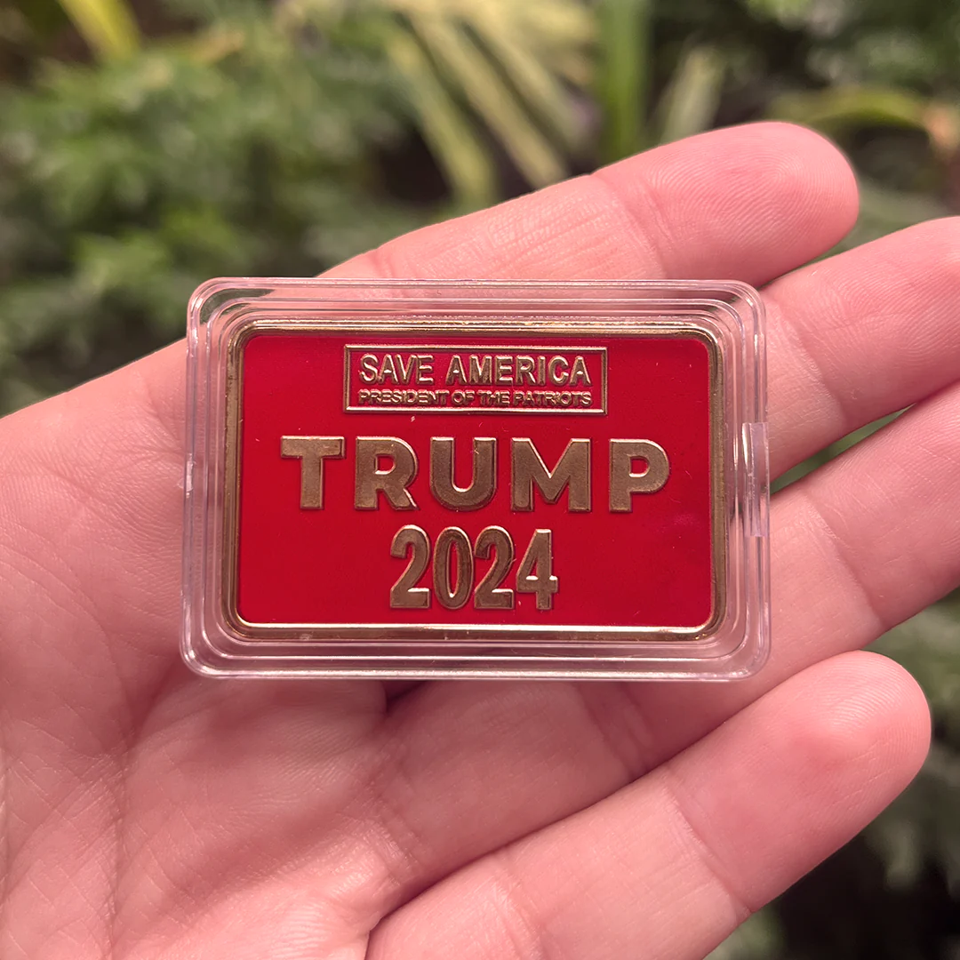 Trump "Save America" Gold and Red Collectible Bar - Image 4