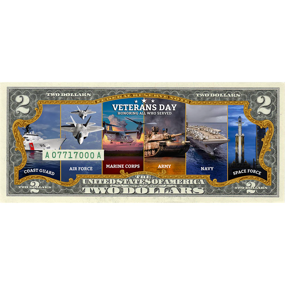 Veterans Day 2025 - Genuine Legal Tender U.S. $2 Bill - Image 2