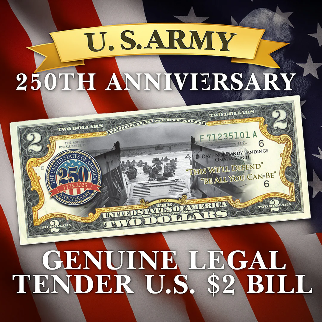 250th Anniversary U.S. Army - Genuine Legal Tender U.S. $2 Bill - Image 3