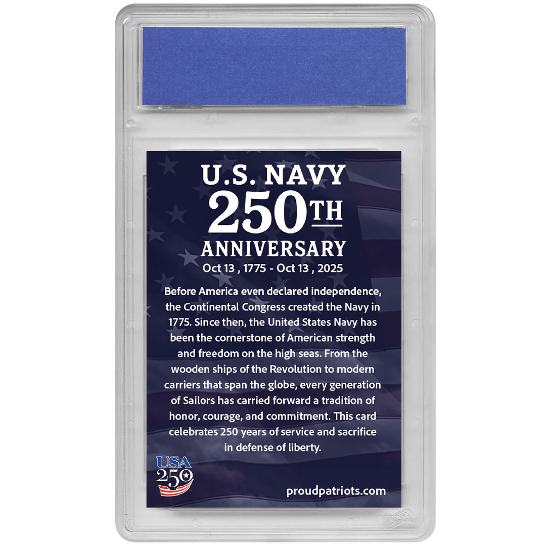 U.S. Navy 250th Anniversary Trading Card – Graded GEM-MT 10 - Image 2