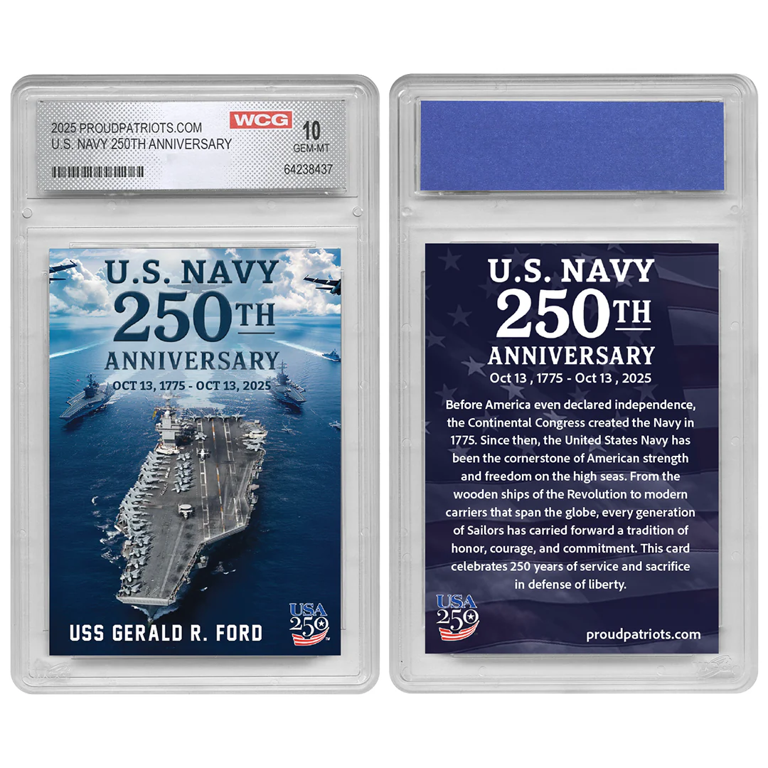 U.S. Navy 250th Anniversary Trading Card – Graded GEM-MT 10 - Image 3