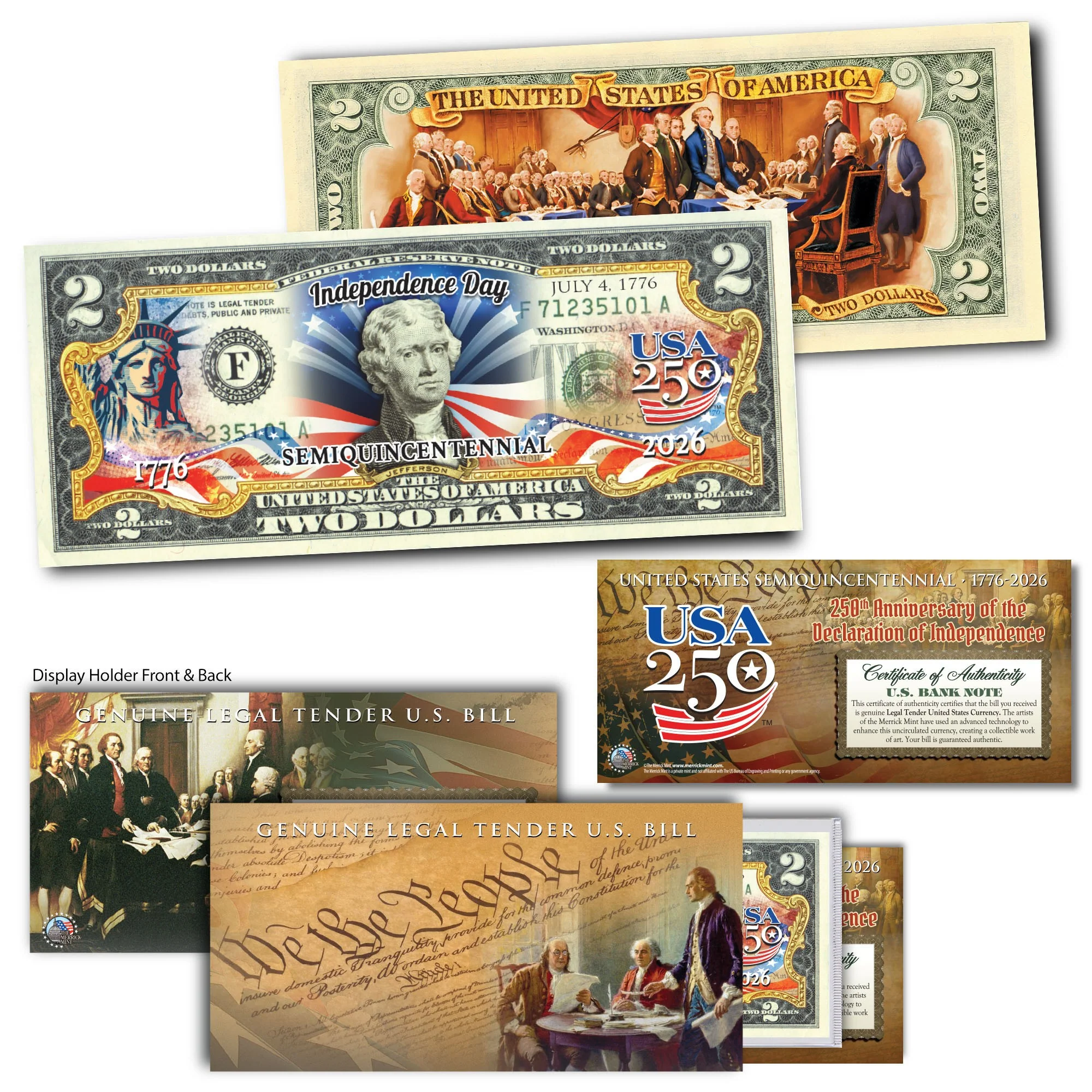 250th Anniversary $2 Bill Bundle - Image 2