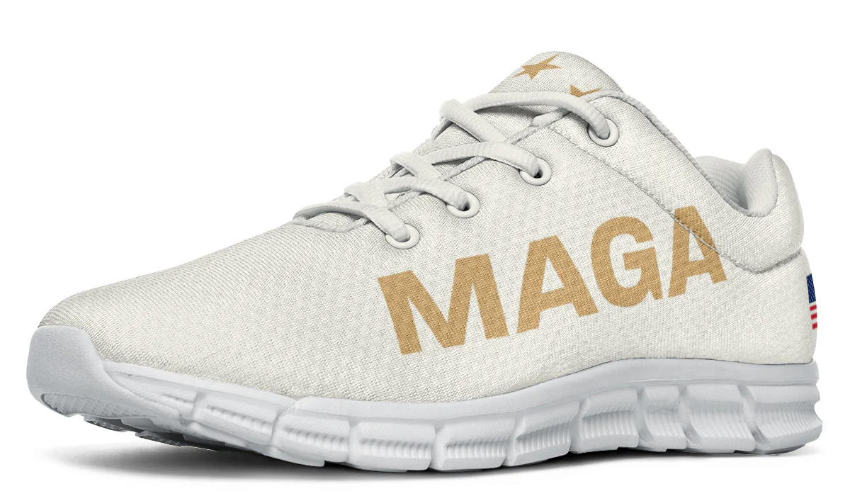 White & Gold MAGA Sneaker - Image 6